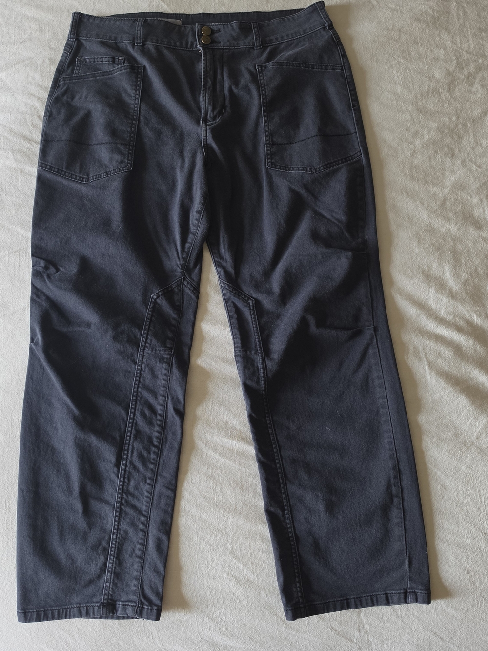 Pilcro Gray Straight-Leg Utility Pants